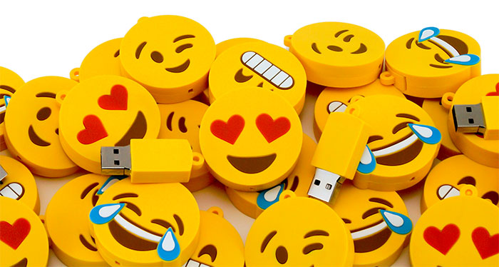 Pile Of Emoji Usb Drives Small