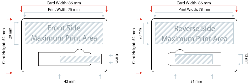 Card Slim print area