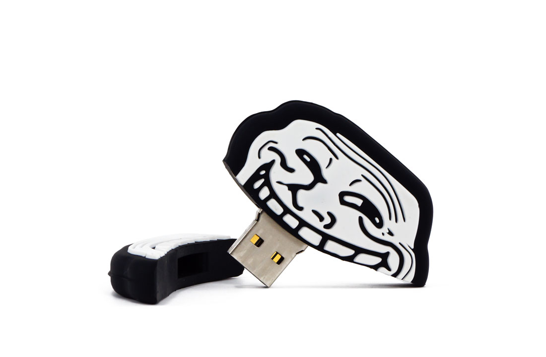 Troll Face Usb Drive Opened
