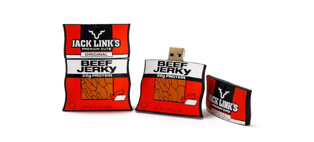 Jack Links custom shaped USB drives