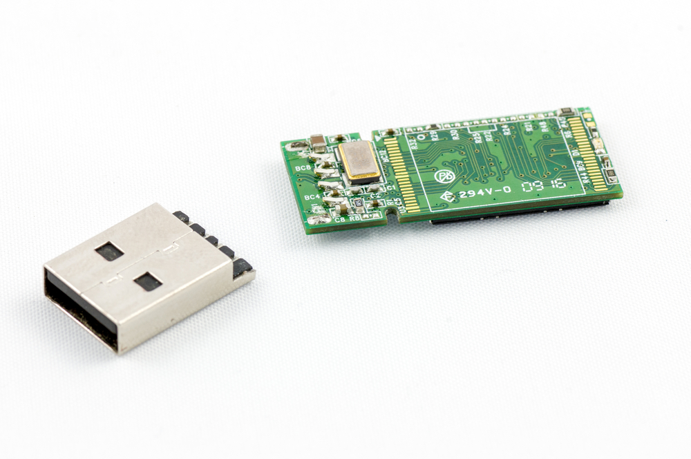 disassembled USB flash drive