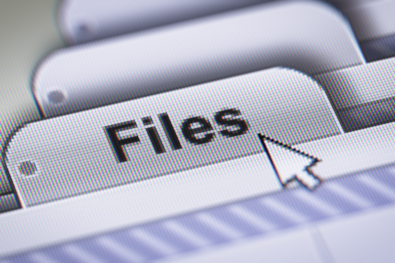 Cursor hovering over file folder
