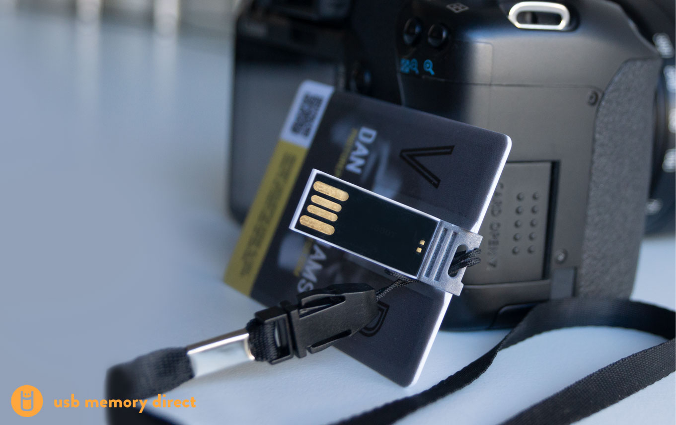Our Card Flip Custom Flash Drive with Edge-to-Edge Printing