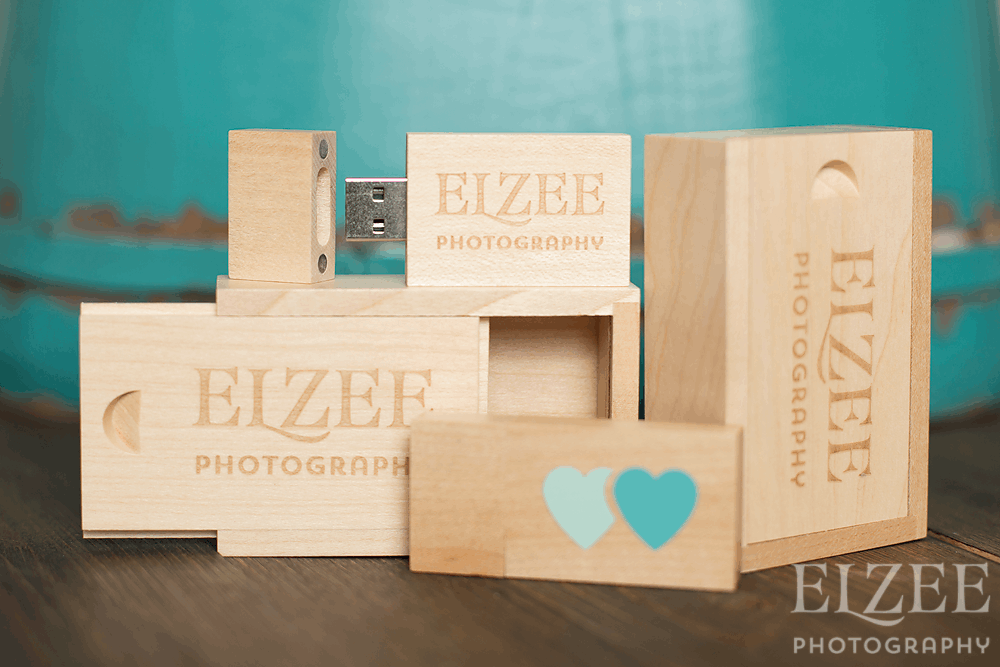 Custom Wooden memory stick for photographers