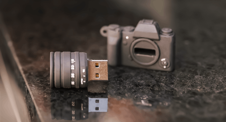 Our custom shape camera flash drive - USB Memory Direct