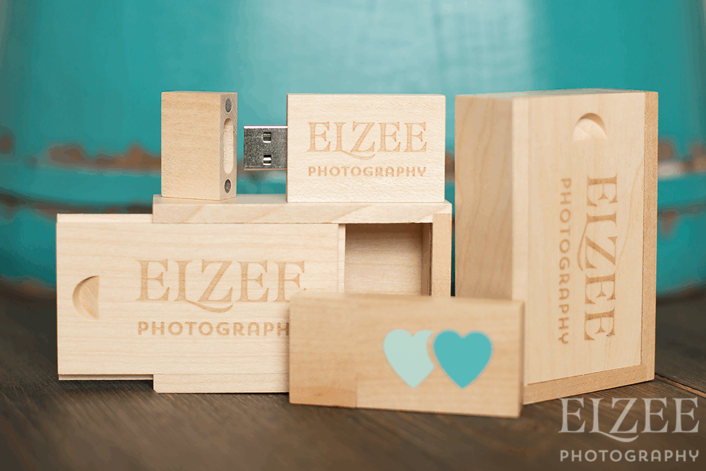 Custom Wooden Flash Drives and Packaging