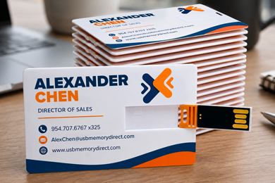 Custom USB business card flash drives