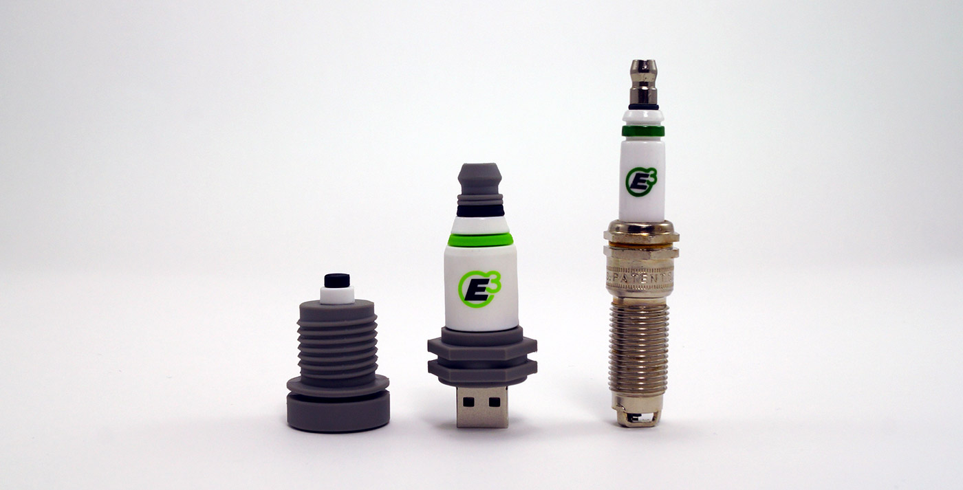 Custom Shape E3 Spark Plug Flash Drives 4