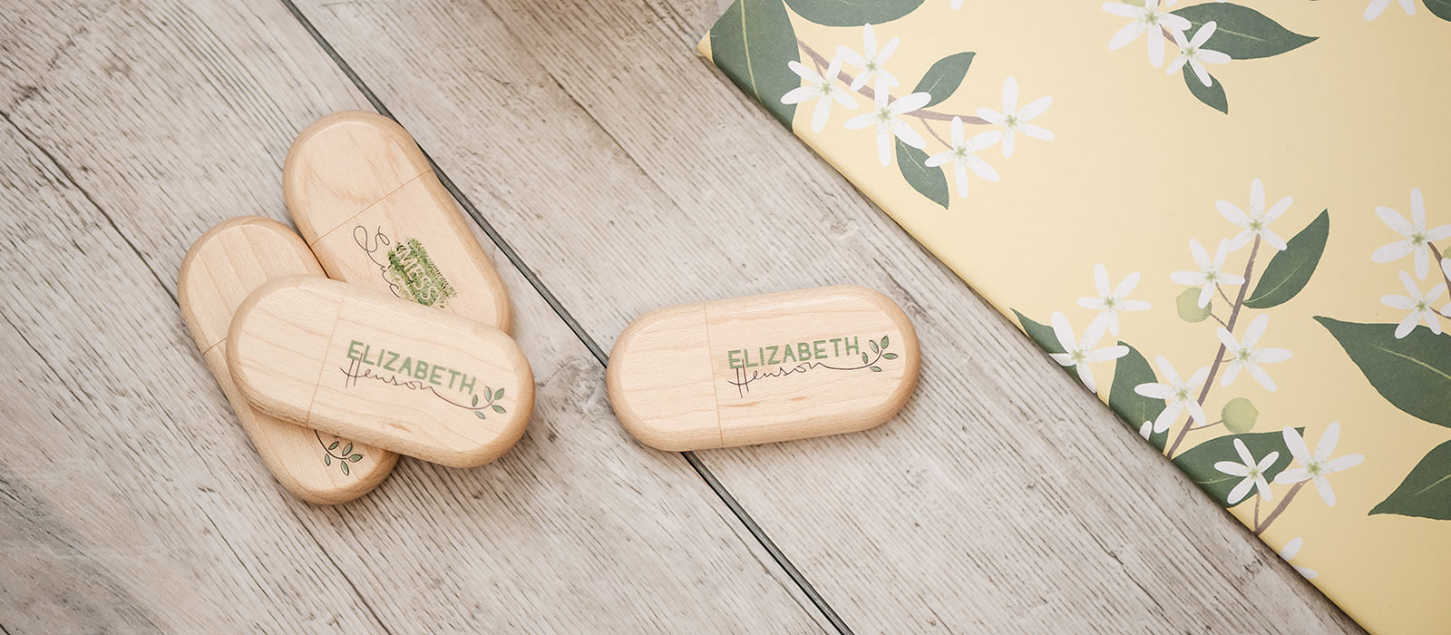 Elizabeth Henson Wooden Flash Drives 2