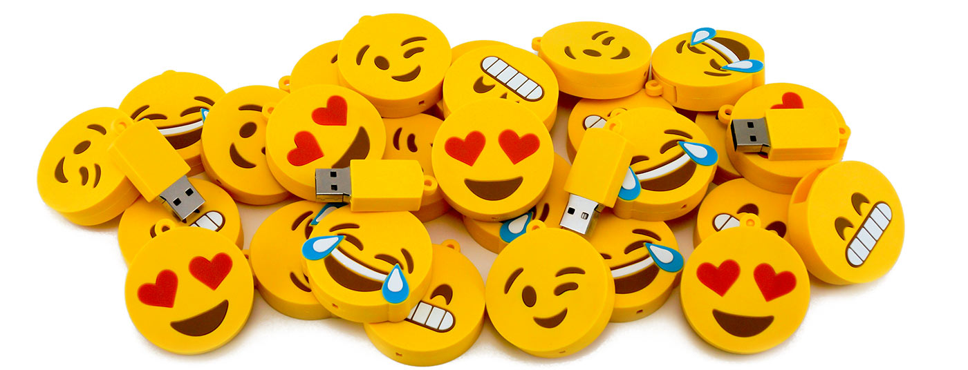 Pile Of Emoji Usb Drives