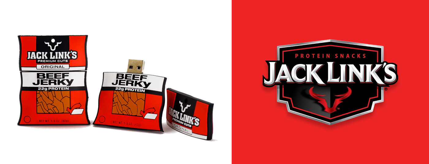 Jack Links Bag Custom Shaped Usb Flash Drives