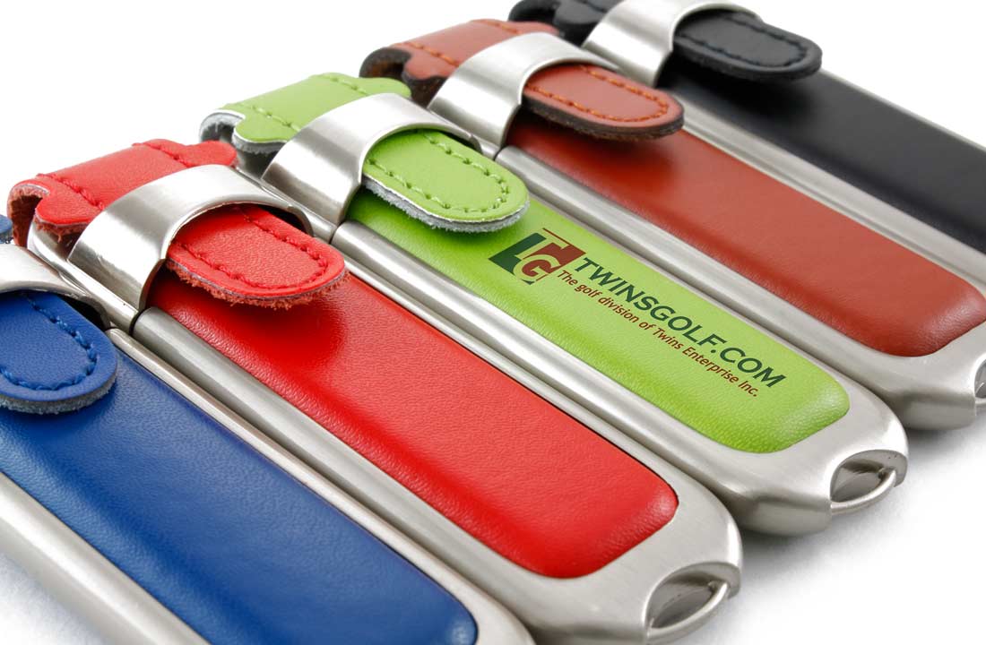 DL Custom Printed Leather Flash Drives USB Memory Direct