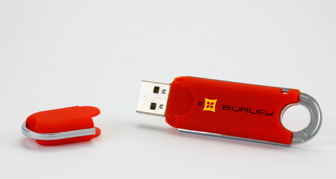 Solo Model Custom Flash Drive - Portable Custom USB Drives - Printed Logos