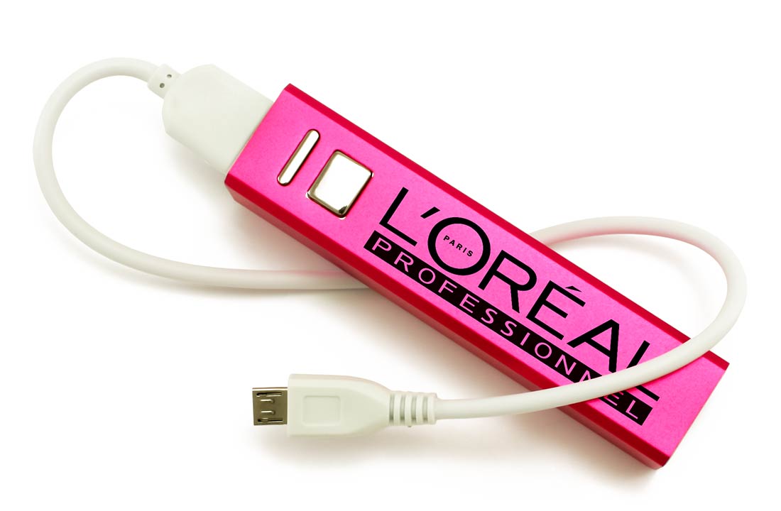 Square Power Bank Pink Loreal