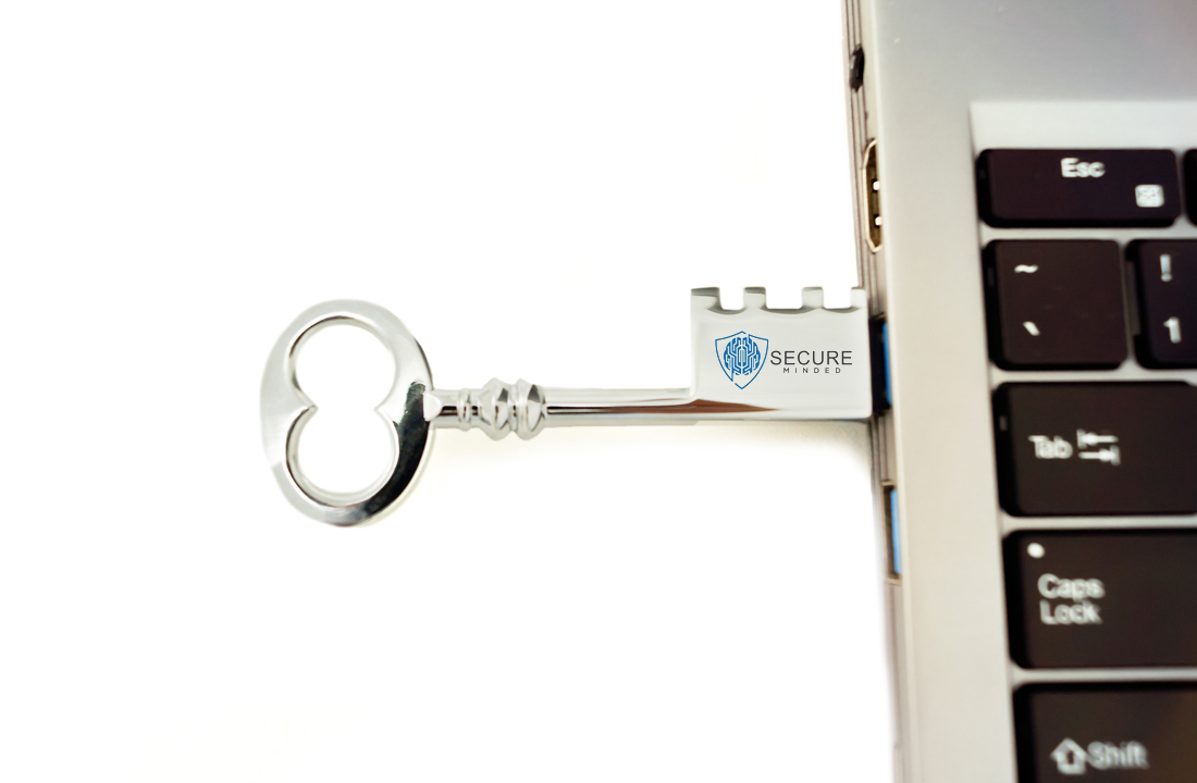 Custom A Silver Key USB Flash Drive