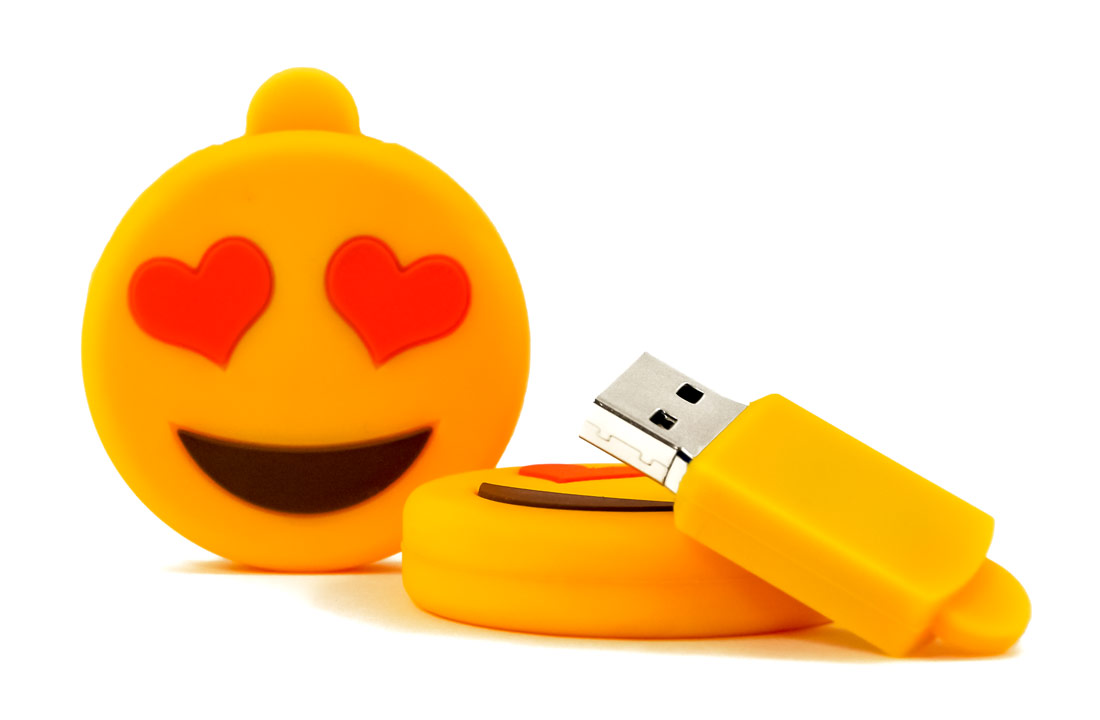 Heart Eyes Emoji Flash Drive 1