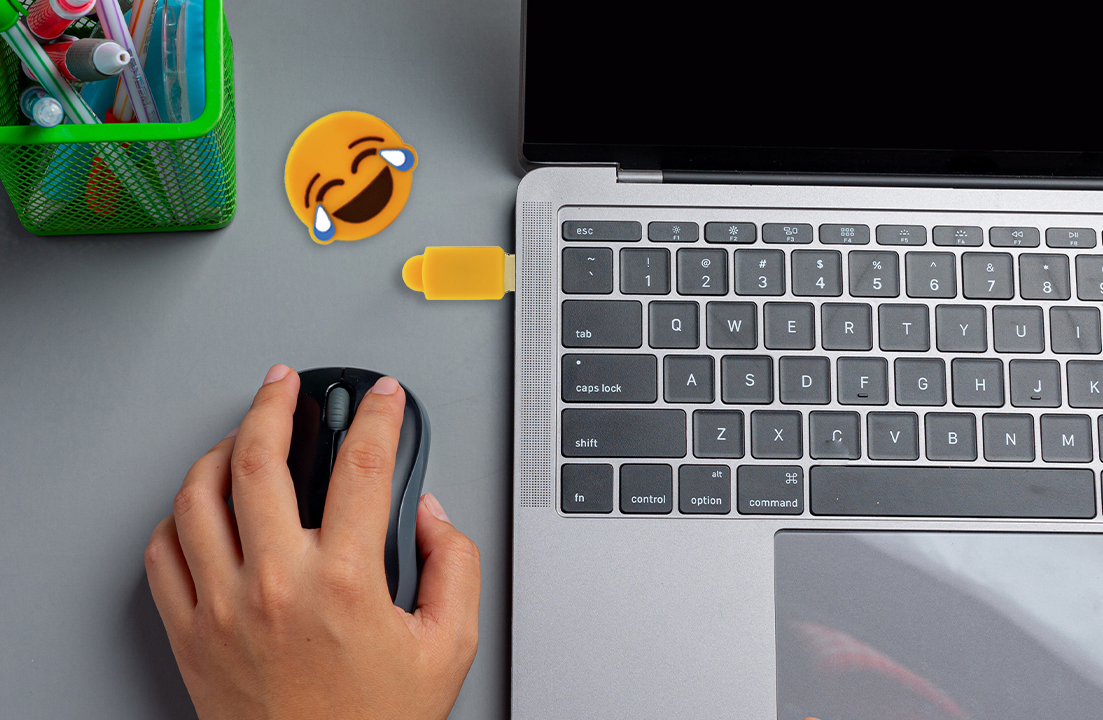 Laughing Emoji Usb Inserted